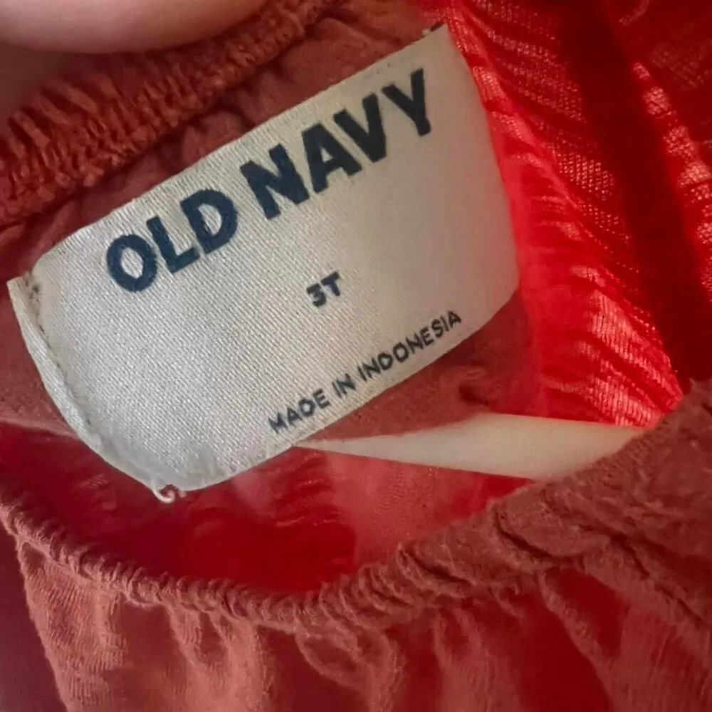 Old Navy coral pink crop top 3T